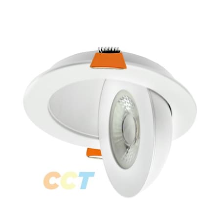 Portor 4in LED Round Can-less Floating Gimbal DownLight, CCT Selector PT-DLFG2-R-4I-9W-5CCT